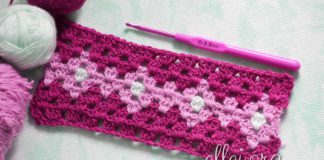 Разноцветный узор крючком 025 Разноцветный узор крючком 025