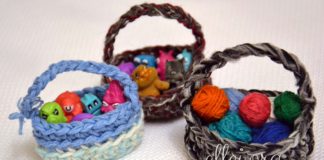 Елочная игрушка «Корзинка с клубочками» Корзинка с клубочками крючком