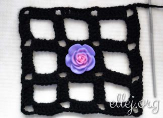 Узор Крупные клетки Узор Крупные клетки крючком