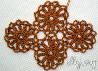 Безотрывное вязание • Мотивы-колесики Безотрывное вязание, мотивы-колесики