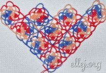 Шаль из квадратных мотивов безотрывно Безотрывное вязание. Маленький квадратный мотив