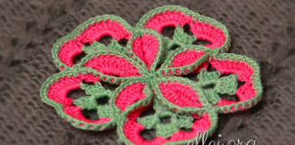 Объемный цветок из мотивов Объемный цветок из мотивов