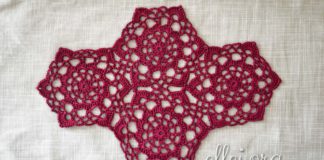 Шестиугольный мотив Вишневая любовь Шестиугольный мотив Вишневая любовь крючком