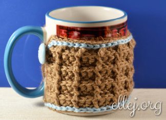 Вафельный шарфик для чашки Вафельный шарфик для чашки