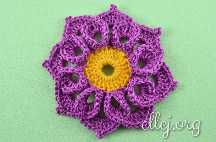 Crochet Curly Flower