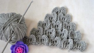 Узор Бабочки Данди. Чешуйки узор крючком