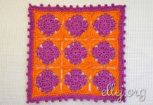 Безотрывное соединение мотивов Безотрывное соединение мотивов при вязании последнего ряда