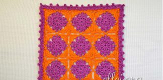 Безотрывное соединение мотивов Безотрывное соединение мотивов при вязании последнего ряда