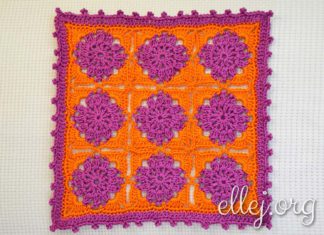 Безотрывное соединение мотивов Безотрывное соединение мотивов при вязании последнего ряда