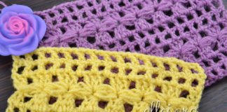 Узор с горизонтальными столбиками Узор с горизонтальными столбиками крючком