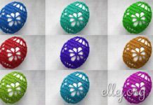 Чехол для пасхального яйца Чехол для пасхального яйца крючком