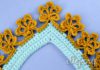 Обвязка края с цветочками Кайма-бахрома цветочки