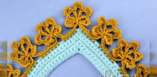 Обвязка края с цветочками Кайма-бахрома цветочки