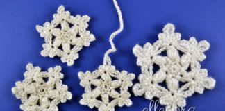 Мотив Снежинка Мотив Снежинка крючком