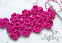 Цветочная кайма • Ленточное кружево Цветочная кайма крючком