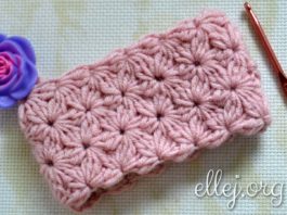 How to Crochet Jasmine or Star Stitch Pattern in Rounds