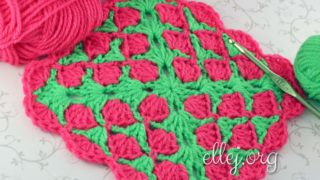 Двухцветный узор для детского пледа