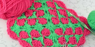 Двухцветный узор для пледа Двухцветный узор для детского пледа