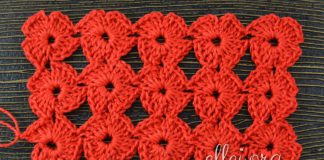 Плоский цветочный узор Плоский цветочный узор крючком