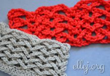 Ребристый узор Чайки по кругу Ребристый узор крючком Чайки по кругу