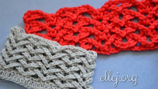 Ребристый узор крючком Чайки по кругу