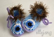 Пинетки «Глазастики» Пинетки Глазастики крючком