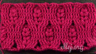 Рельефный узор крючком Колоски