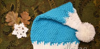 Шапка-колпак для Снегурочки Новогодняя шапка Снегурочки