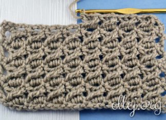 Diagonal treble crochet stitch