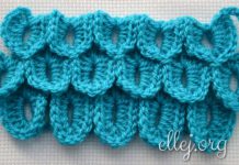 Scales or Crocodile Crochet Stitch How To Crochet the Crocodile Stitch
