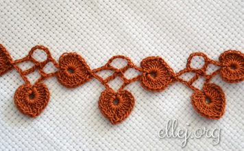 How to crochet Leaf Edging