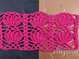 Узор Кувшинки крючком