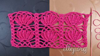 Узор Кувшинки крючком