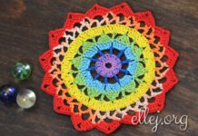 Мандала Мандала крючком. Круглый мотив. Салфетка