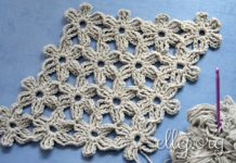 Безотрывное вязание цветочных мотивов Безотрывное вязание цветочных мотивов крючком