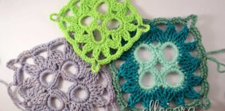 Квадратный мотив с кружочками Ракушка Квадратный мотив с кружочками Ракушка