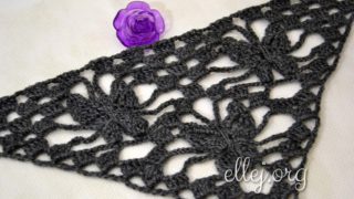 Узор для шали Ночная Бабочка крючком