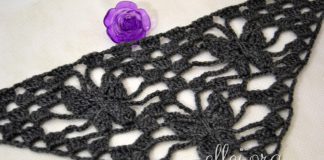 Узор для шали Ночная бабочка Узор для шали Ночная Бабочка крючком