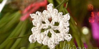 С новым 2016 годом! Снежинка крючком. С новым годом 2016!