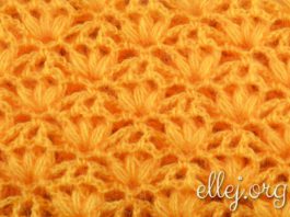 Узор с пышными трилистниками