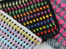 Пестрый узор крючком