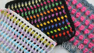 Пестрый узор крючком