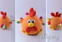 Петушок крючком. Символ 2017 Петух крючком. Символ 2017