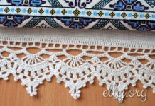 Обвязка рушника крючком Обвязка края рушника крючком