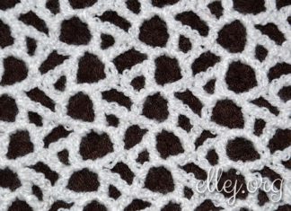 Узор «Сеточка» Красивая сеточка крючком для ирландского кружева