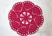 Вишневая салфетка (34 см) Вишневая Салфетка диаметром 34 сантиментра