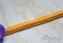 Шнур из соединенных ССН Соединенный ССН. Тесьма из столбиков