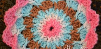 Коврик круг Спираль Коврик-спираль крючком