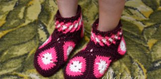 Сапожки из мотивов «Чапы» Детские тапочки-сапожки крючком "Пурпур"