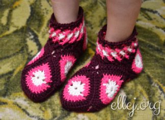 Сапожки из мотивов «Чапы» Детские тапочки-сапожки крючком "Пурпур"